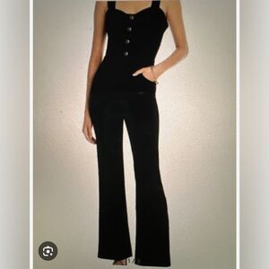 New Ramy Brook black velvet jumpsuit 25 s